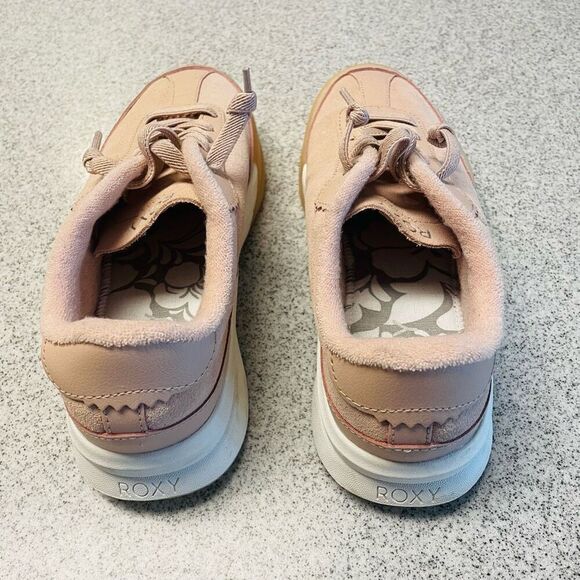 Roxy Joey Slip On Leather Sneaker Blush Pink Size 7 - Picture 4 of 9